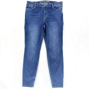 R Jeans The Sculpting Skinny High Rise Medium Wash Blue Denim Jeans Size 34